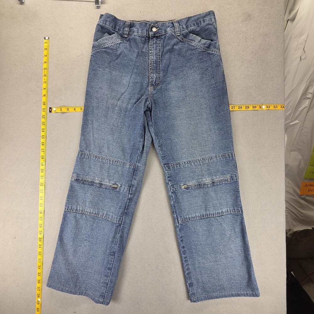 Diesel Jeans Mens 34x28 Blue Utility Wide Leg Baggy Y2K